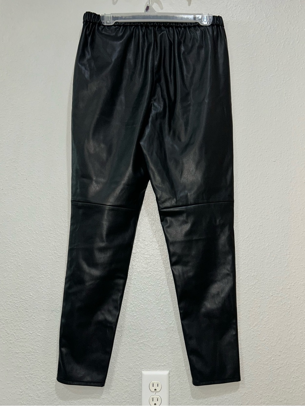 MICHAEL Michael Kors Black Faux Leather Jogger Pants